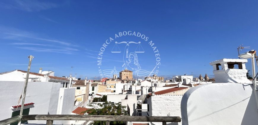 House with Terrace and Views in the Historic Center of Ciutadella
